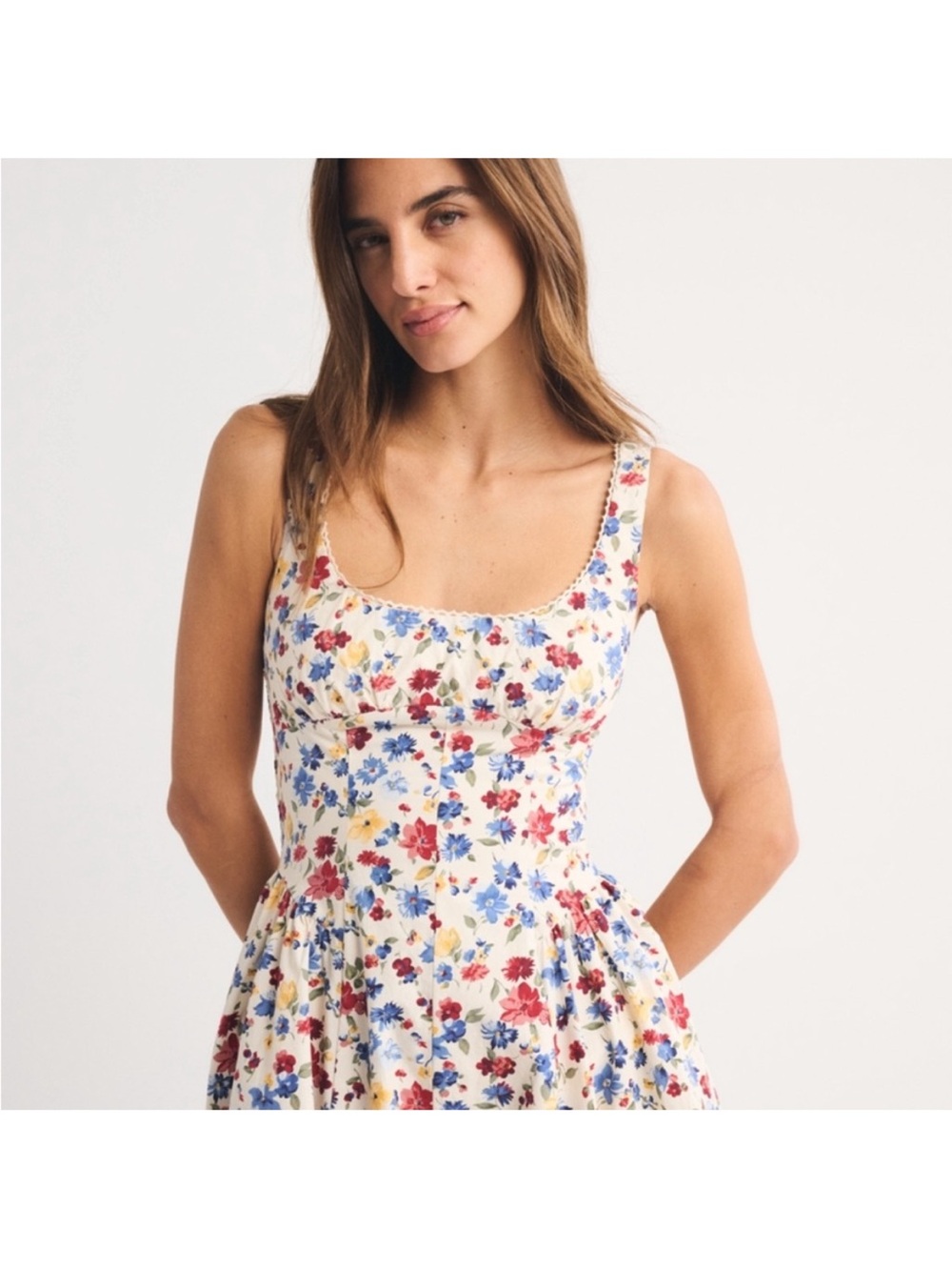 New Abercrombie & fitch Dylan bra free midi dress floral - Picture 3 of 8